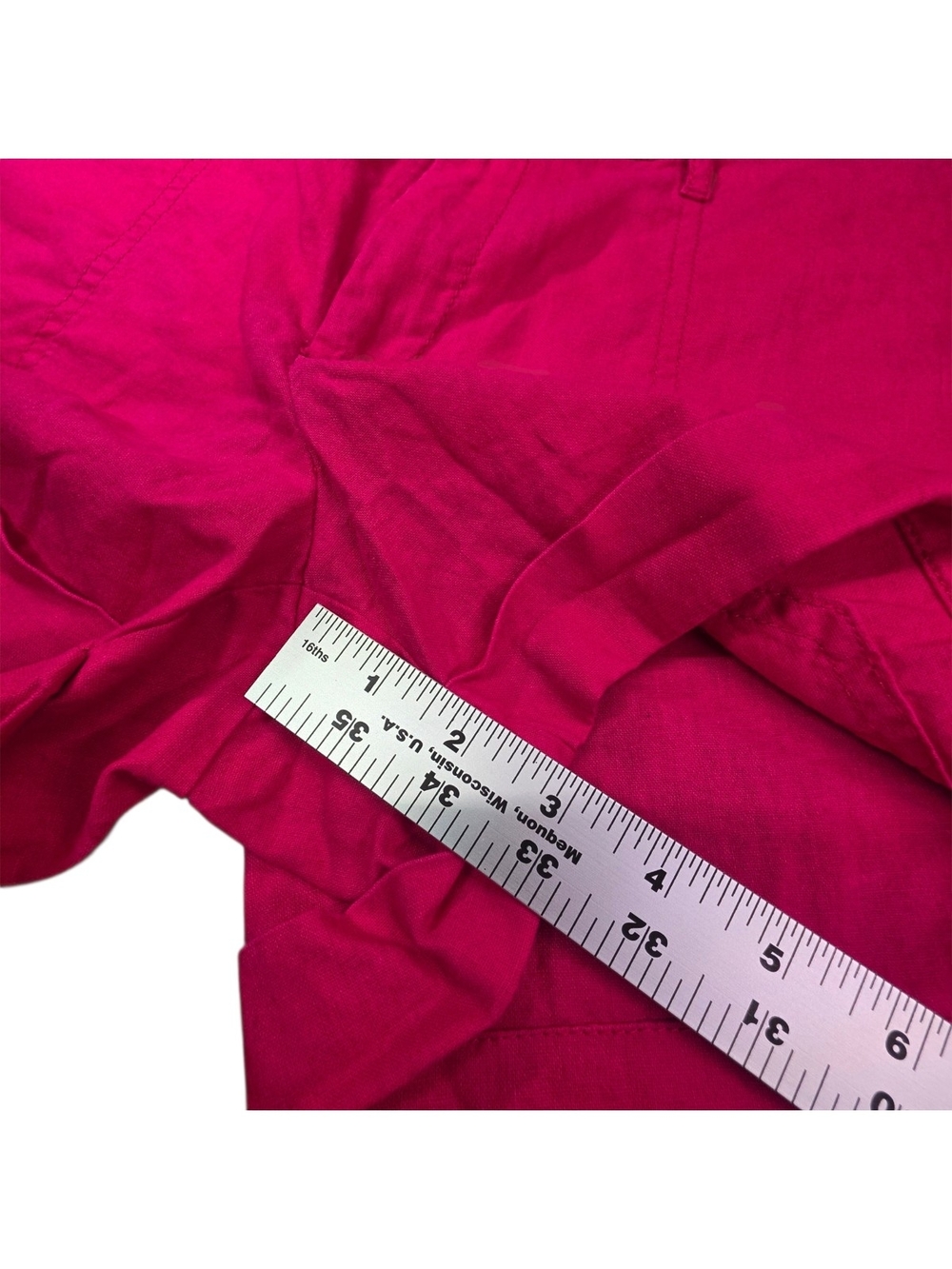 GAP Bright Pink Chino Shorts Cuffed Hem Size 12 - Picture 6 of 8